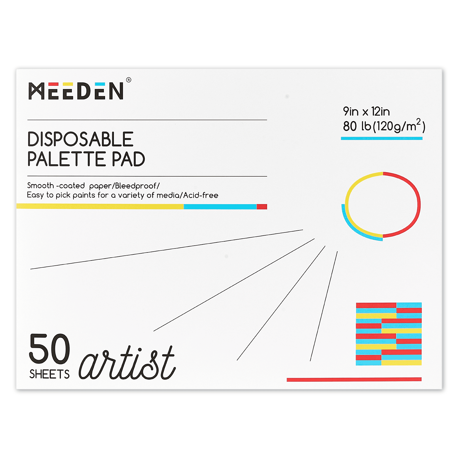 meeden-books-pads-papier-palette-9-x-12-20-feuilles image 3