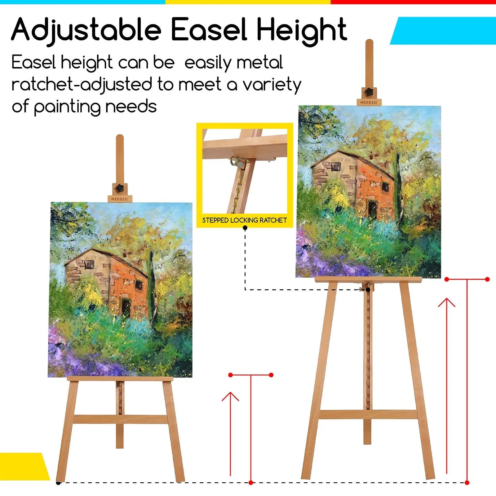 meeden-floor-easels-chevalet-bois-w01d-h-tre-naturel-cadre-a image 3