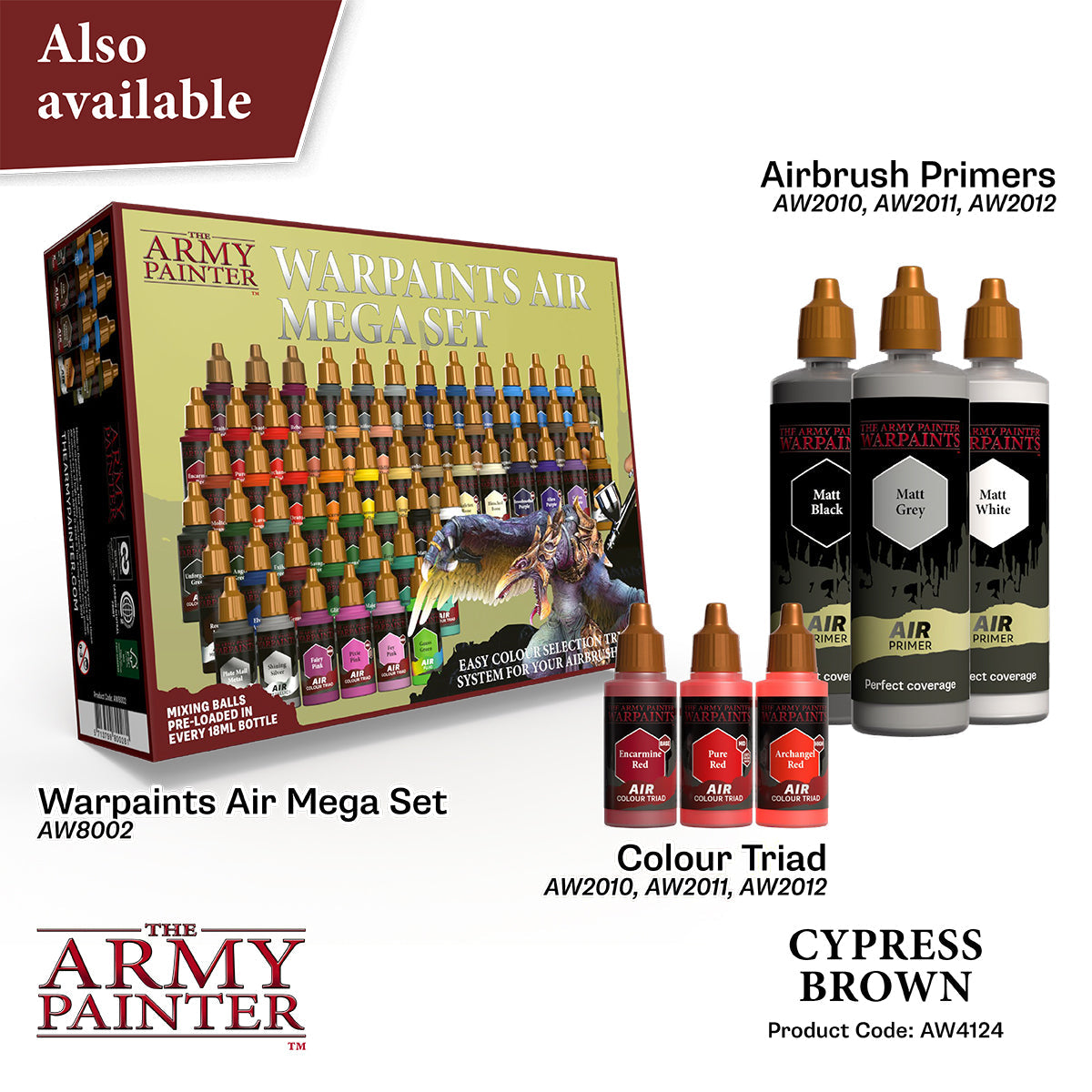 the-army-painter-warpaints-air-cypress-brown-peinture-a-rographe-18-ml image 6