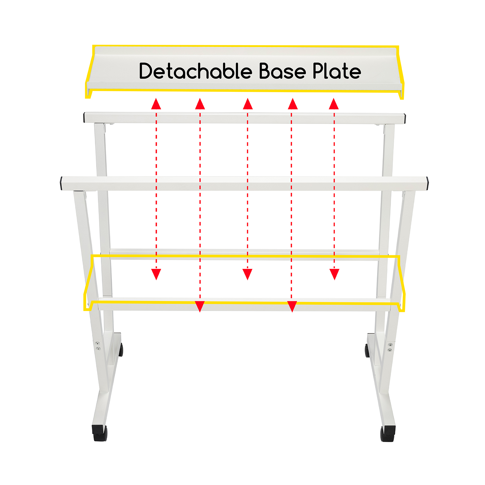 meeden-racks-pr-sentoir-toiles-m-tal-blanc-roulettes image 6