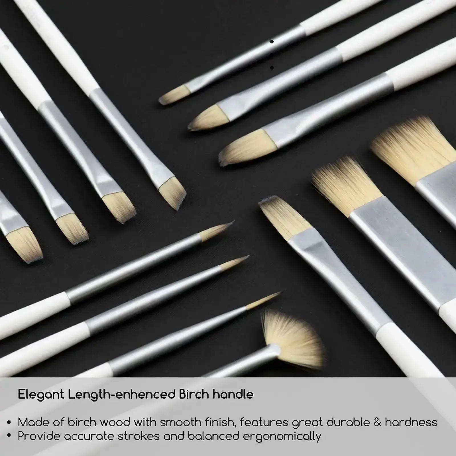 meeden-brushes-set-15-pinceaux-acrylique-nylon-trousse image 4