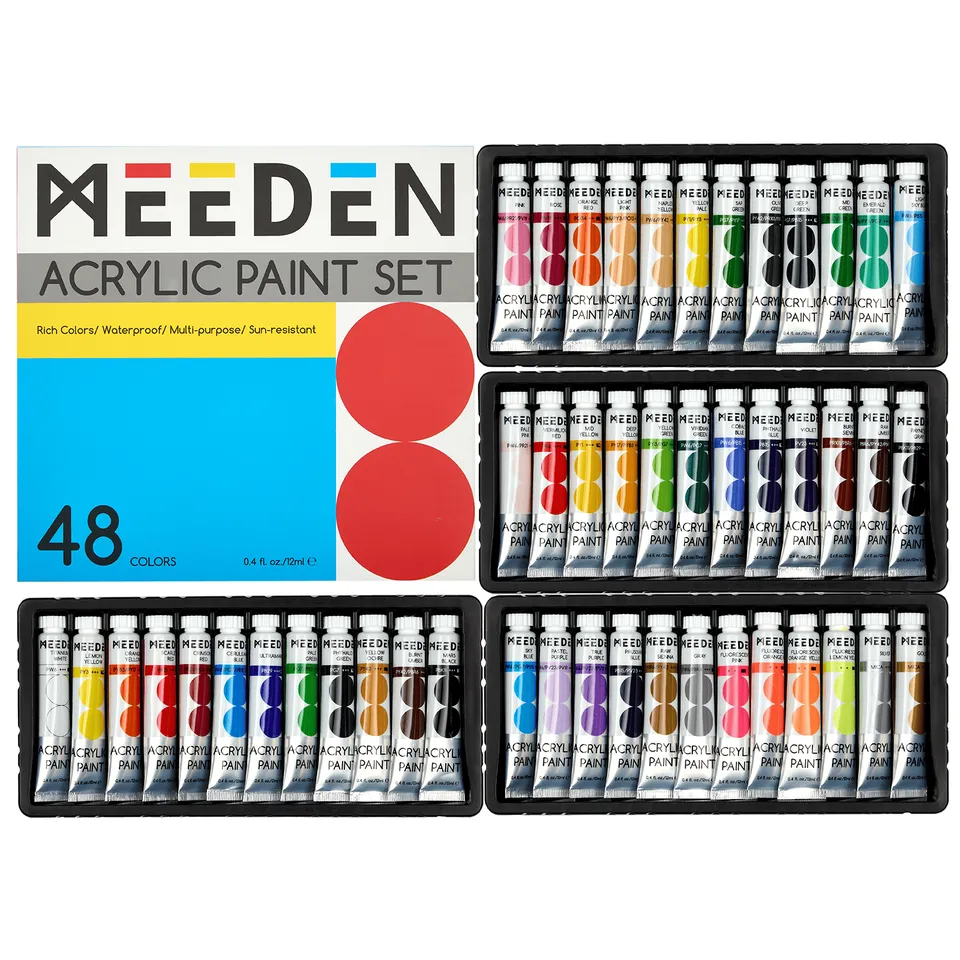 meeden-acrylic-paint-peinture-acrylique-48-tubes-12-ml-multicolore image 1