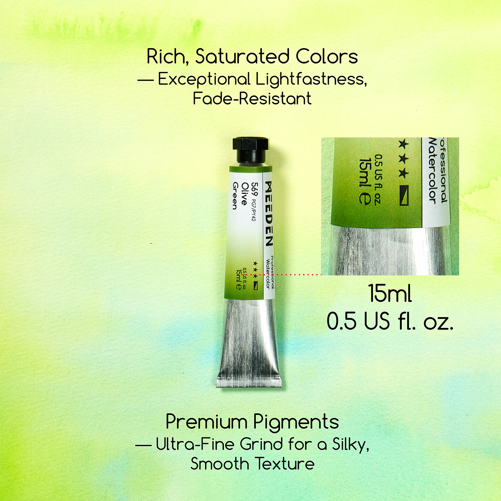 meeden-watercolor-set-20-tubes-15-ml-couleurs-pro image 4