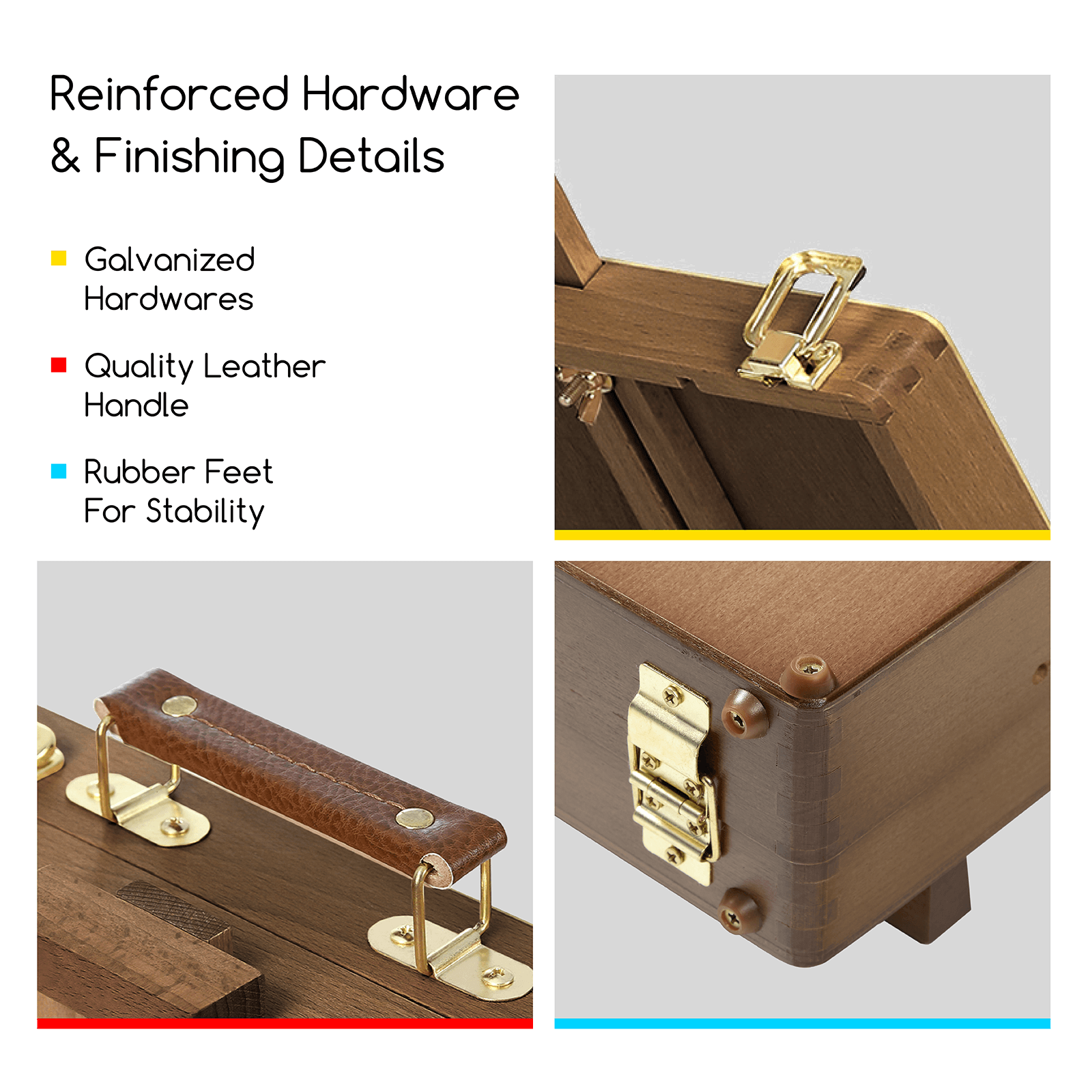 meeden-hbx-3-chevalet-de-table-h-tre-noyer-coffret image 6