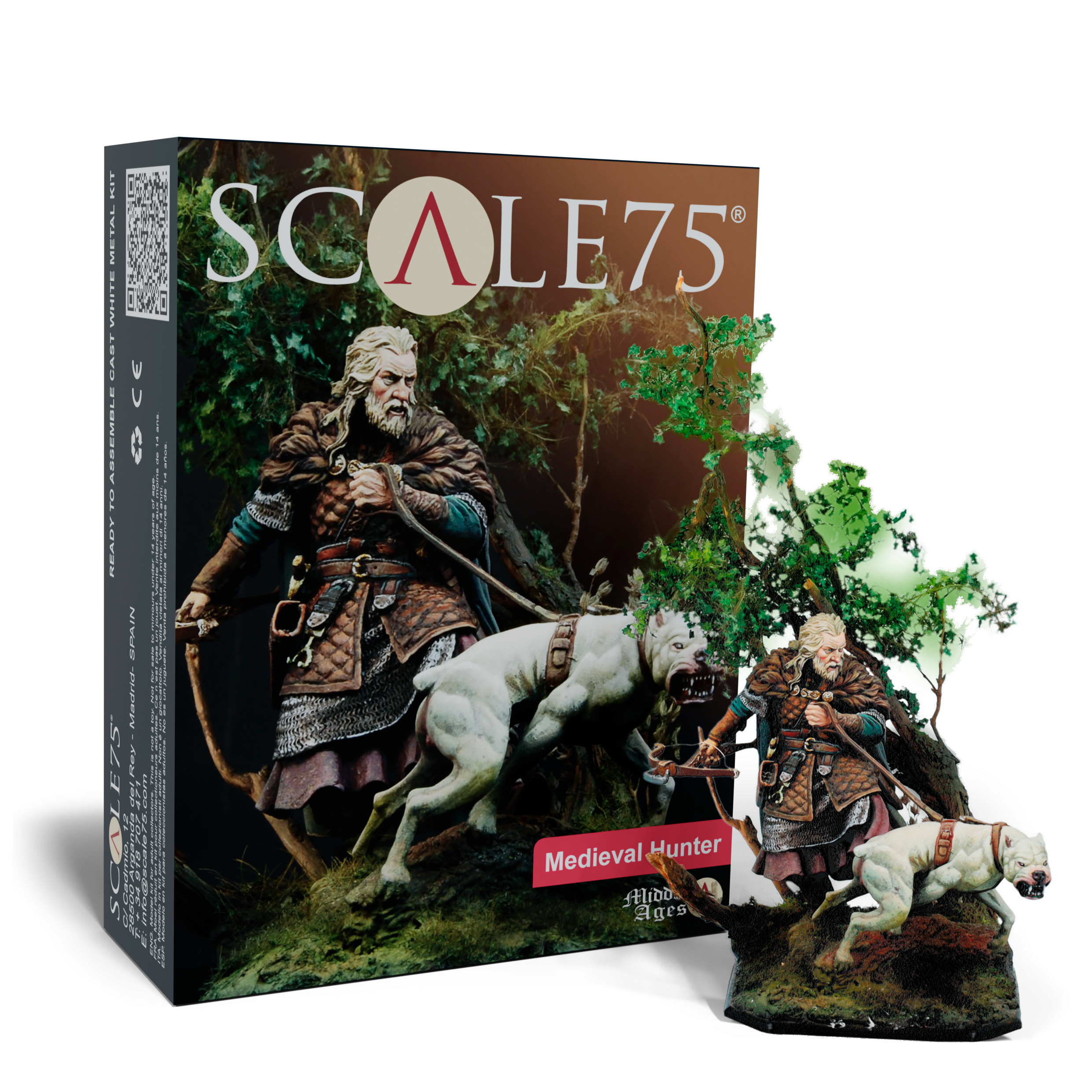 scale75-middle-ages-medieval-hunter-figurine-m-tal-75mm image 1
