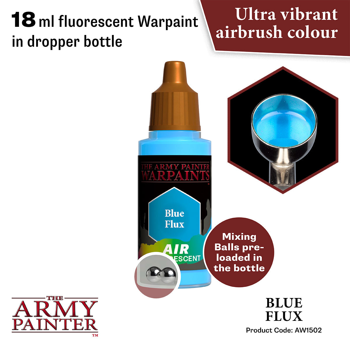 army-painter-warpaints-air-blue-flux-peinture-a-rographe-bleu-fluo-18ml image 2