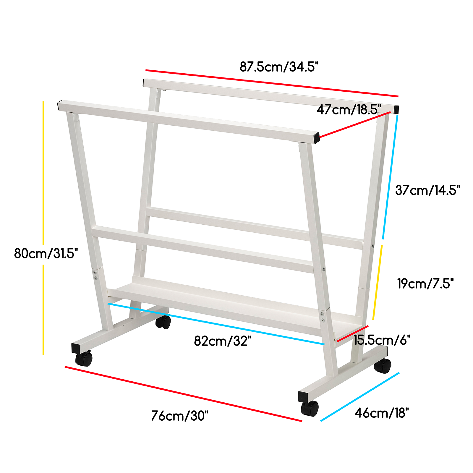 meeden-racks-pr-sentoir-toiles-m-tal-blanc-roulettes image 3