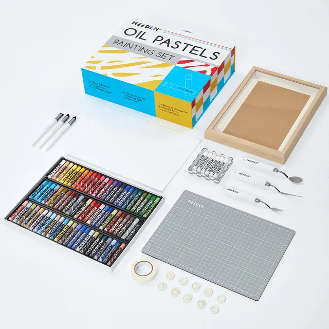 meeden-pastels-coffret-huile-102-pcs-72-couleurs-blanc image 1