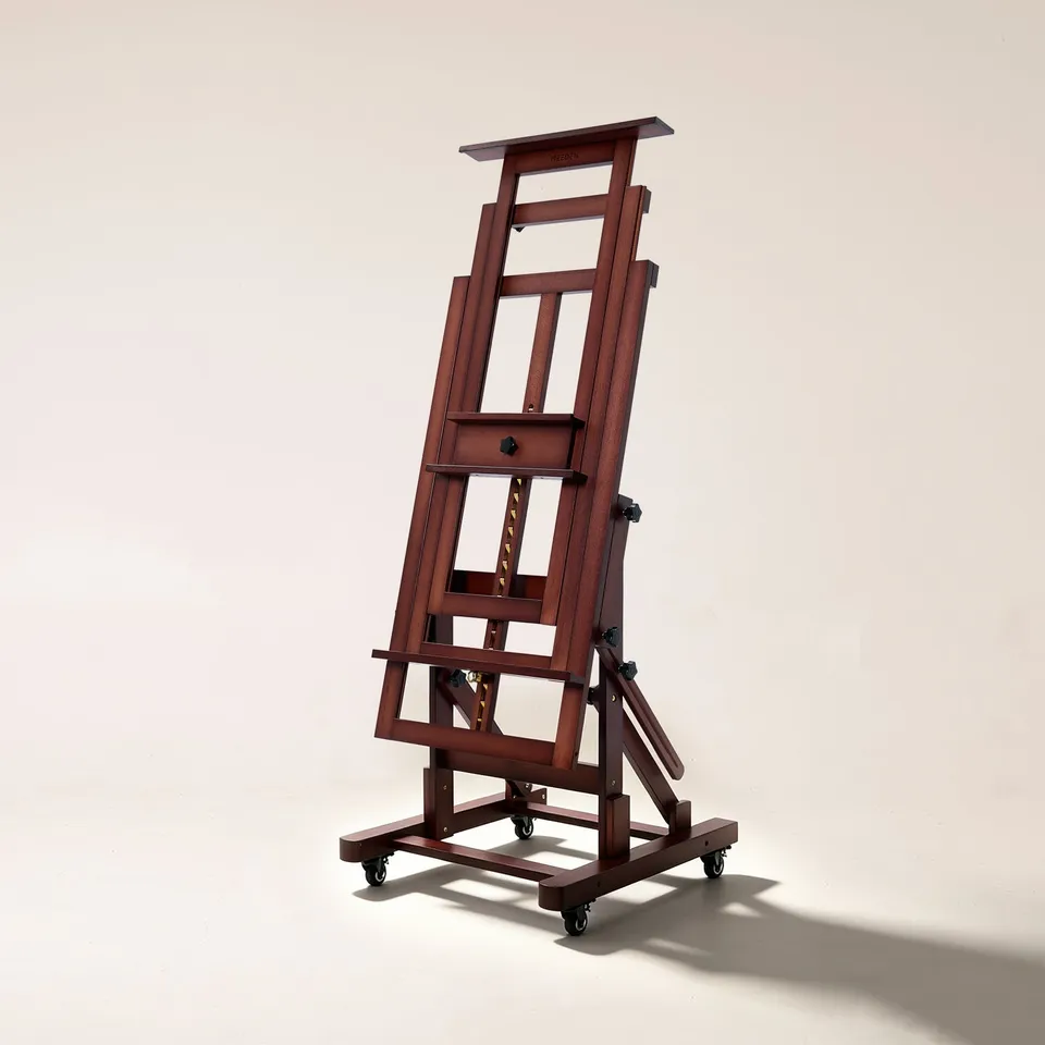 meeden-dhj-3-chevalet-atelier-h-tre-noyer-toile-200-cm image 1