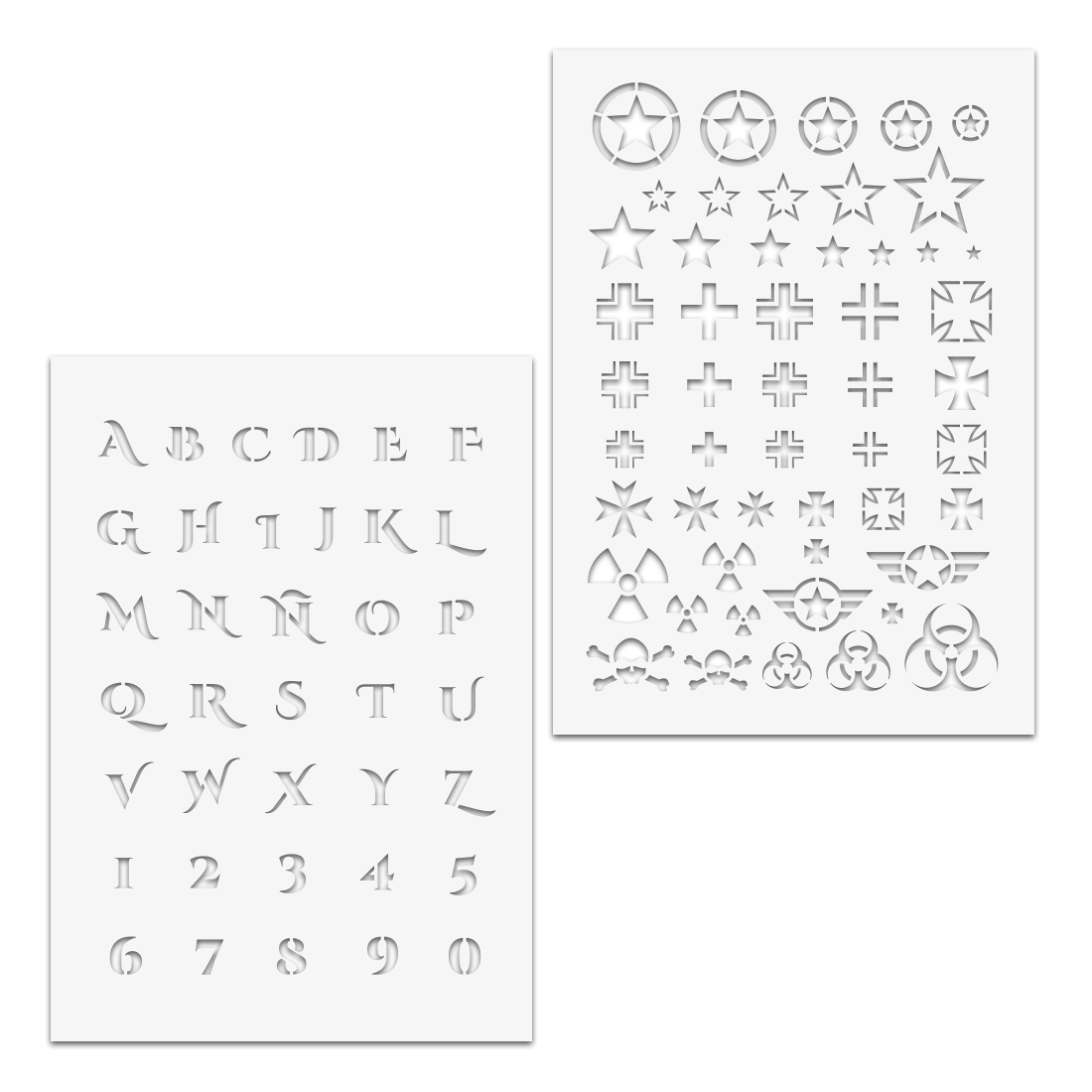 scale75-accessories-plastic-stencils-pochoirs-10-pi-ces-camouflage image 1