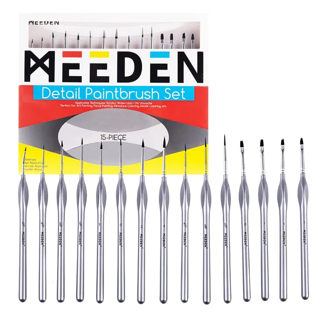 meeden-set-15-pinceaux-miniatures-d-tail-nylon image 1