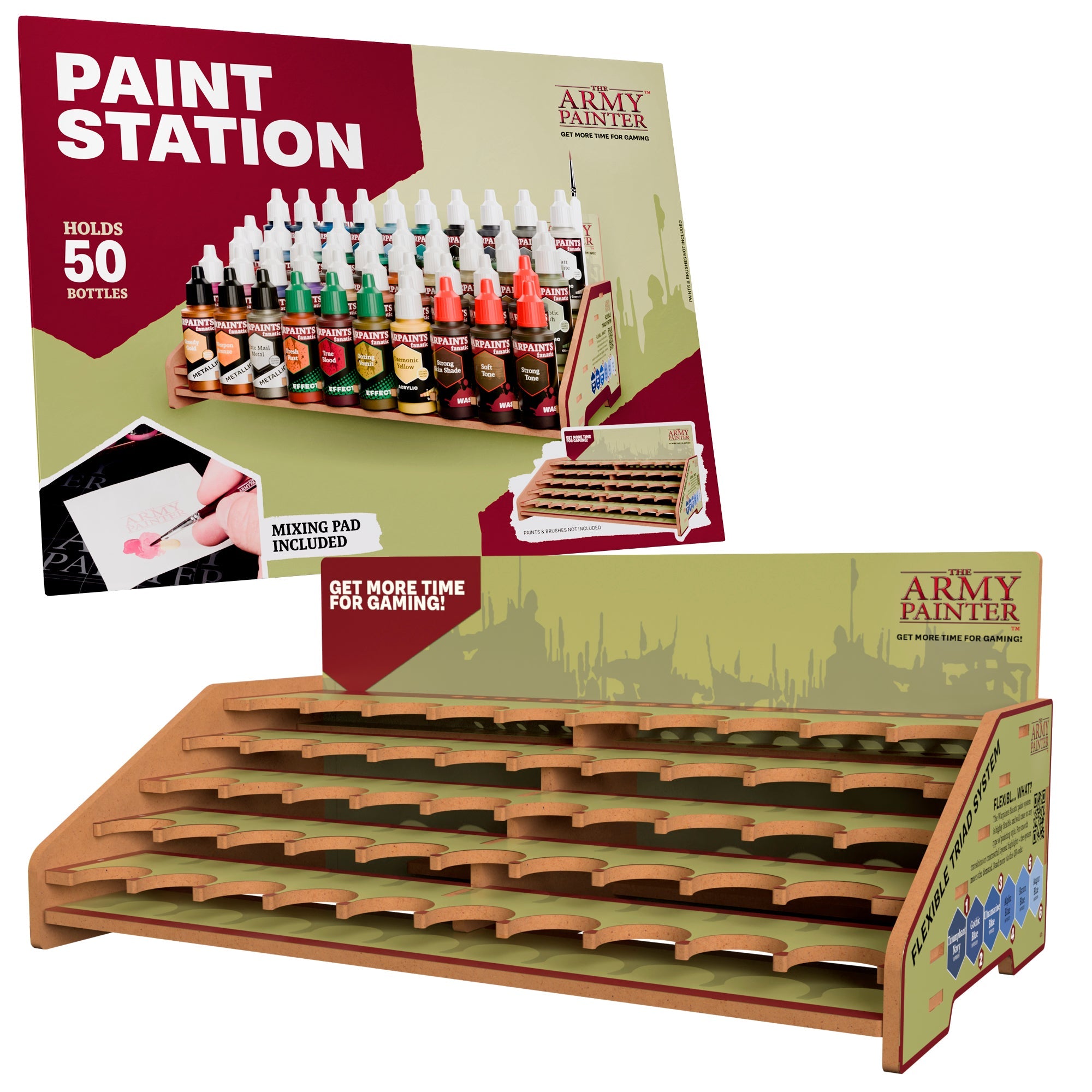 the-army-painter-paint-station-50-station-peinture-mdf-50-flacons image 2