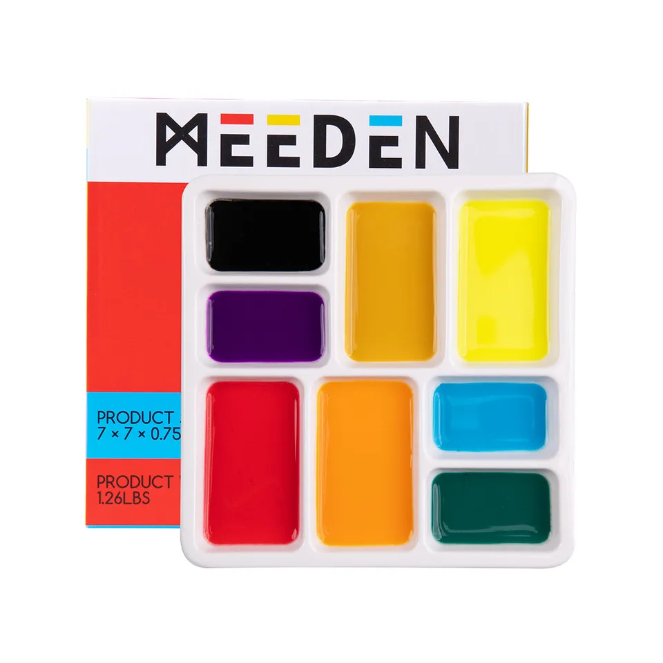 meeden-palettes-palette-c-ramique-8-godets-18-cm-blanc image 1