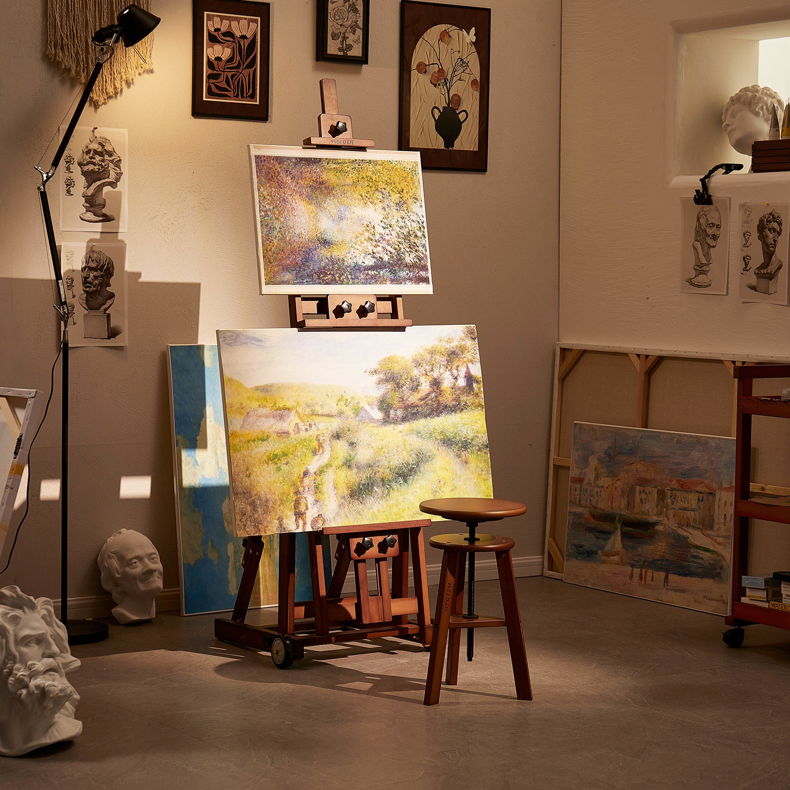 meeden-floor-easels-chevalet-atelier-w14-noyer image 3