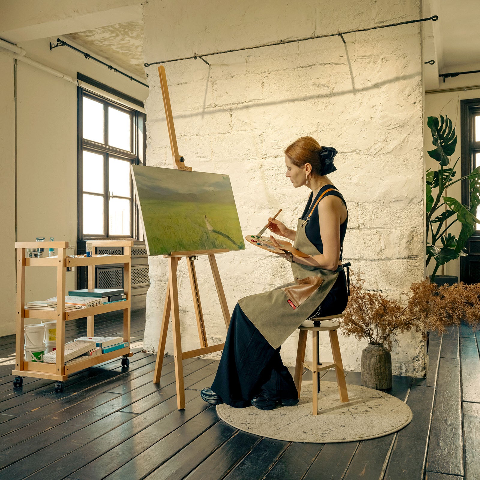 meeden-floor-easels-chevalet-bois-w01d-h-tre-naturel-cadre-a image 2