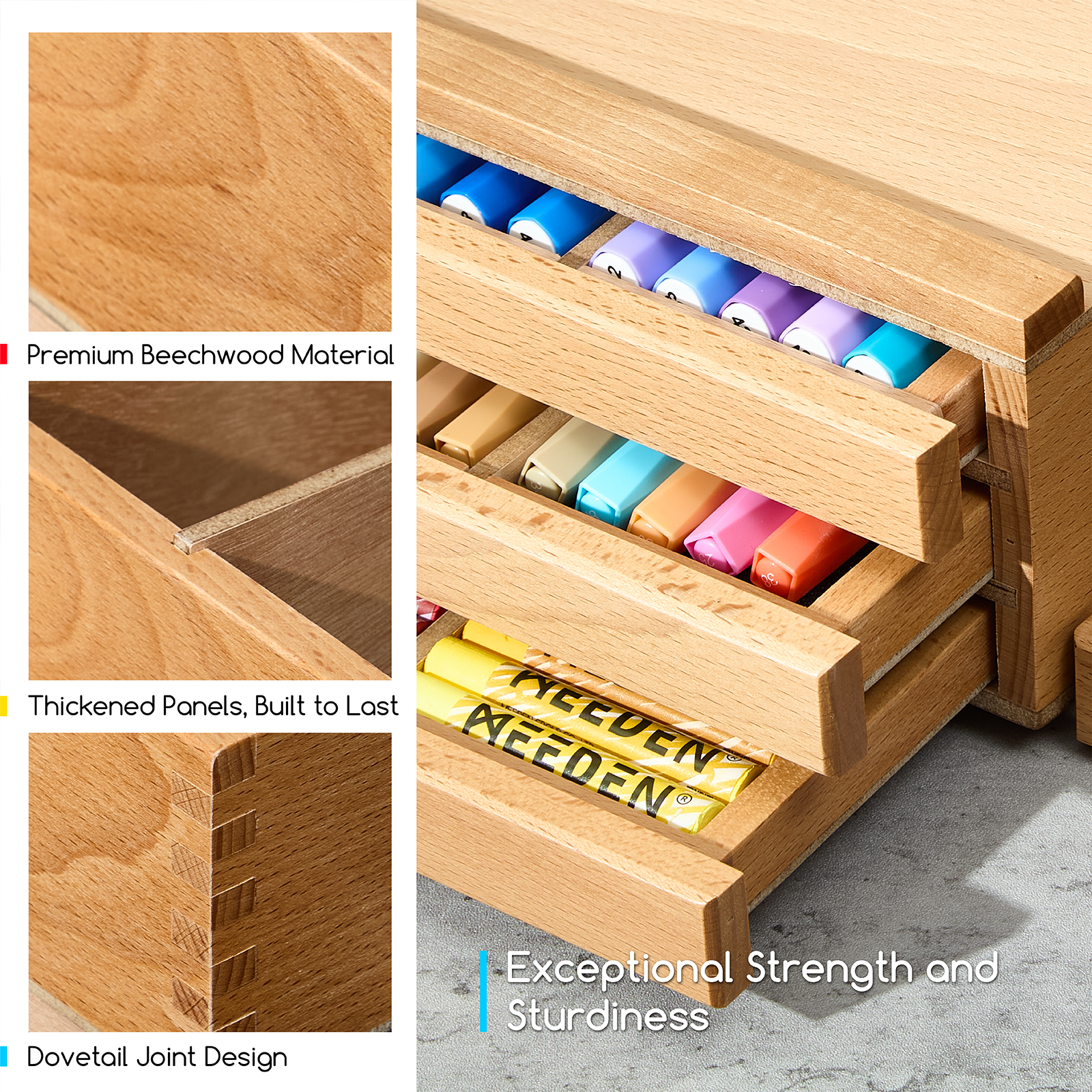 meeden-storage-boxes-bo-te-bois-h-tre-3-tiroirs image 6