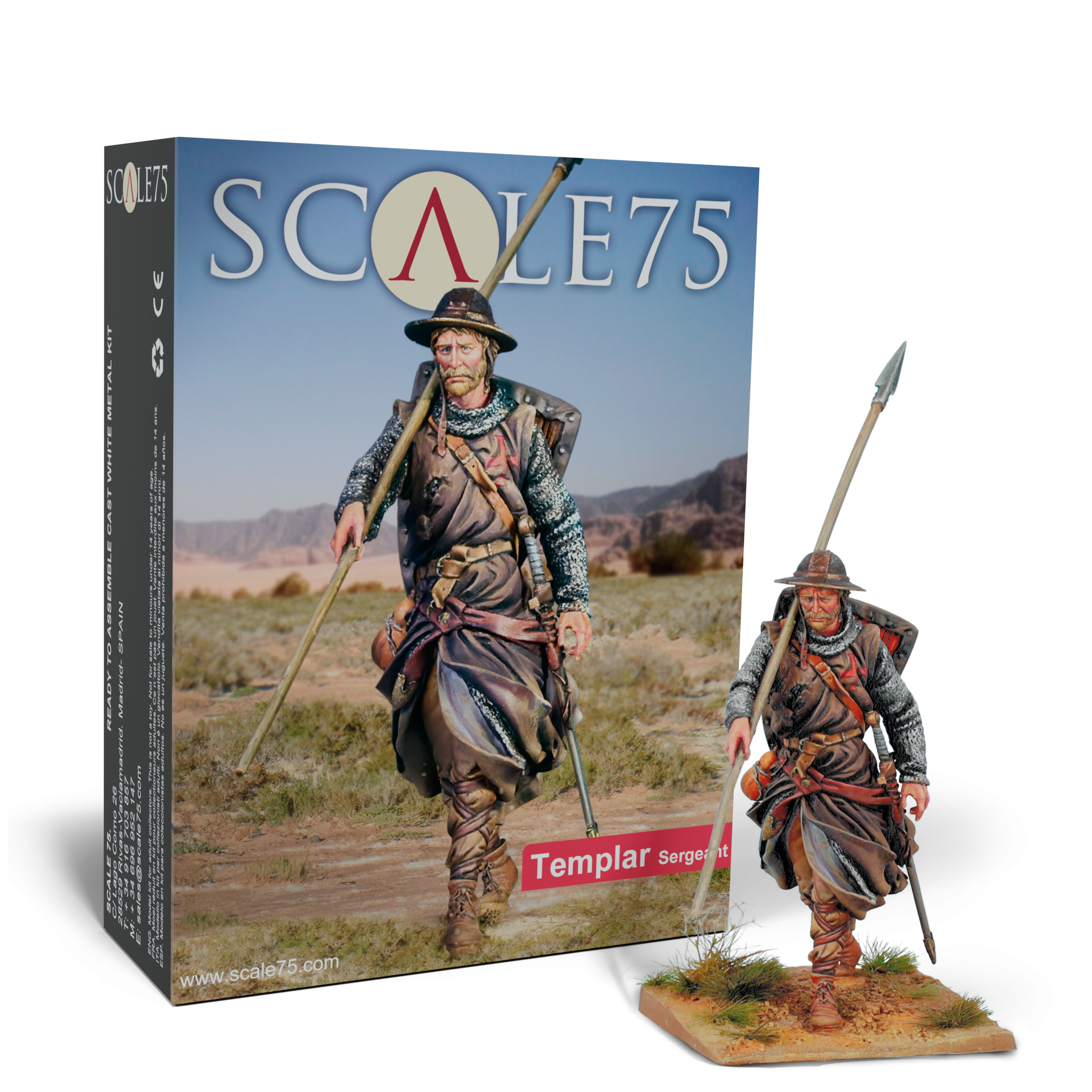 scale75-middle-ages-sergeant-templar-figurine-r-sine-non-peinte image 1