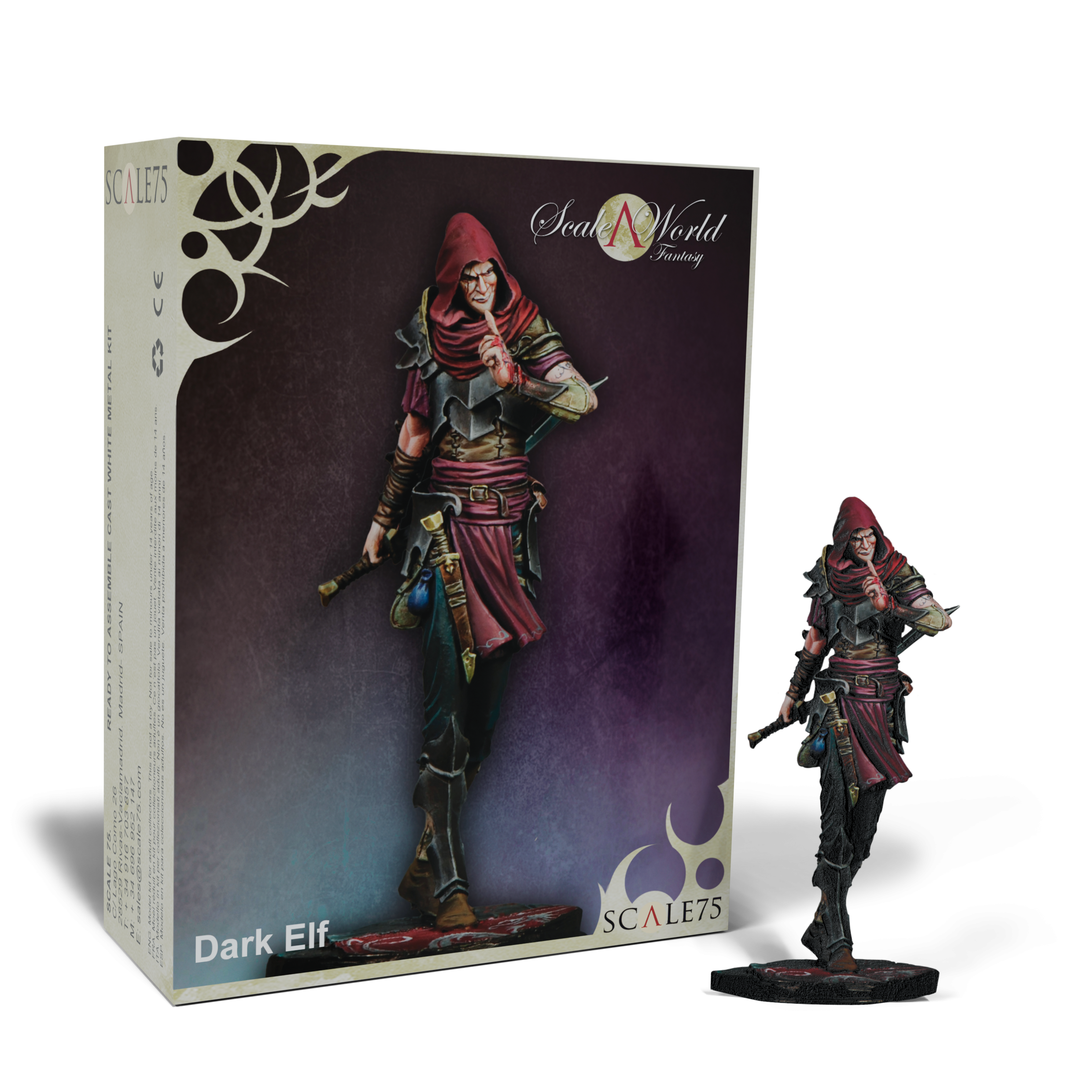 scale75-scaleworld-fantasy-dark-elf-figurine-m-tal-non-peinte image 1
