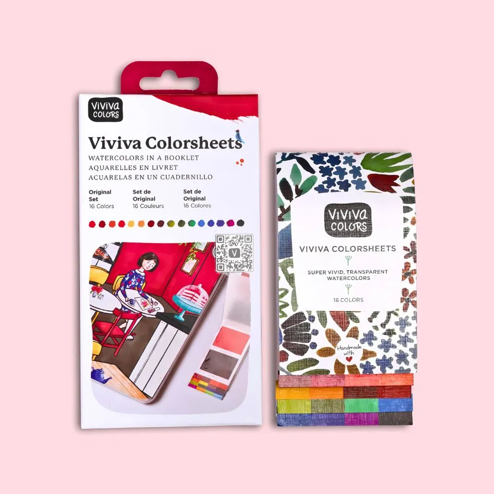 viviva-colorsheets-original-16-carnet-aquarelle-poche-16-couleurs image 1