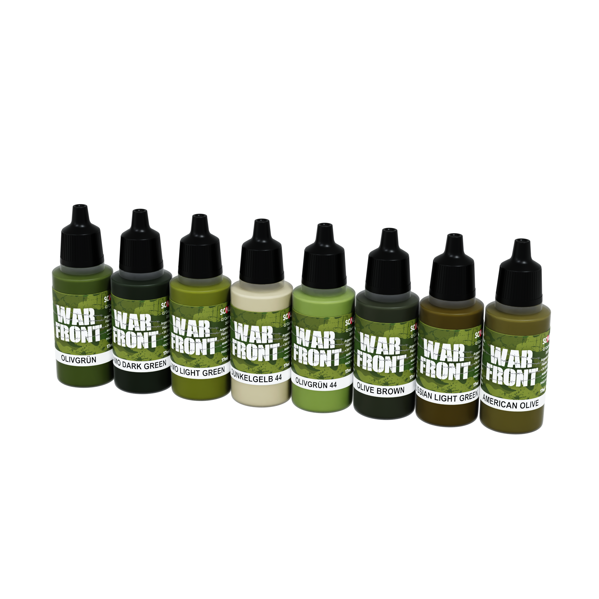 scale75-specials-green-colors-2-set-8-peintures-vert-militaire image 2