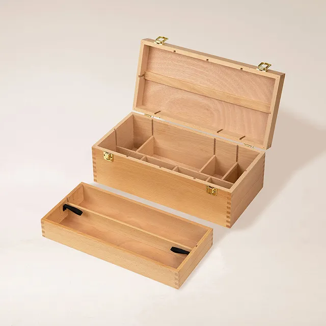 meeden-boite-rangement-bois-h-tre-double-casier-poign-e image 1