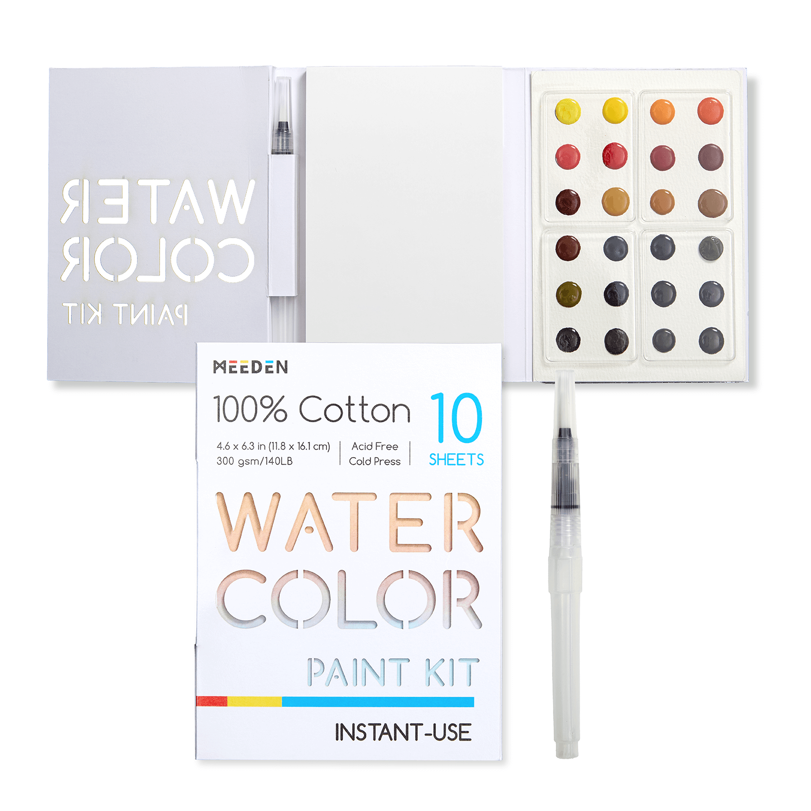 meeden-watercolor-kit-aquarelle-24-couleurs-voyage image 1