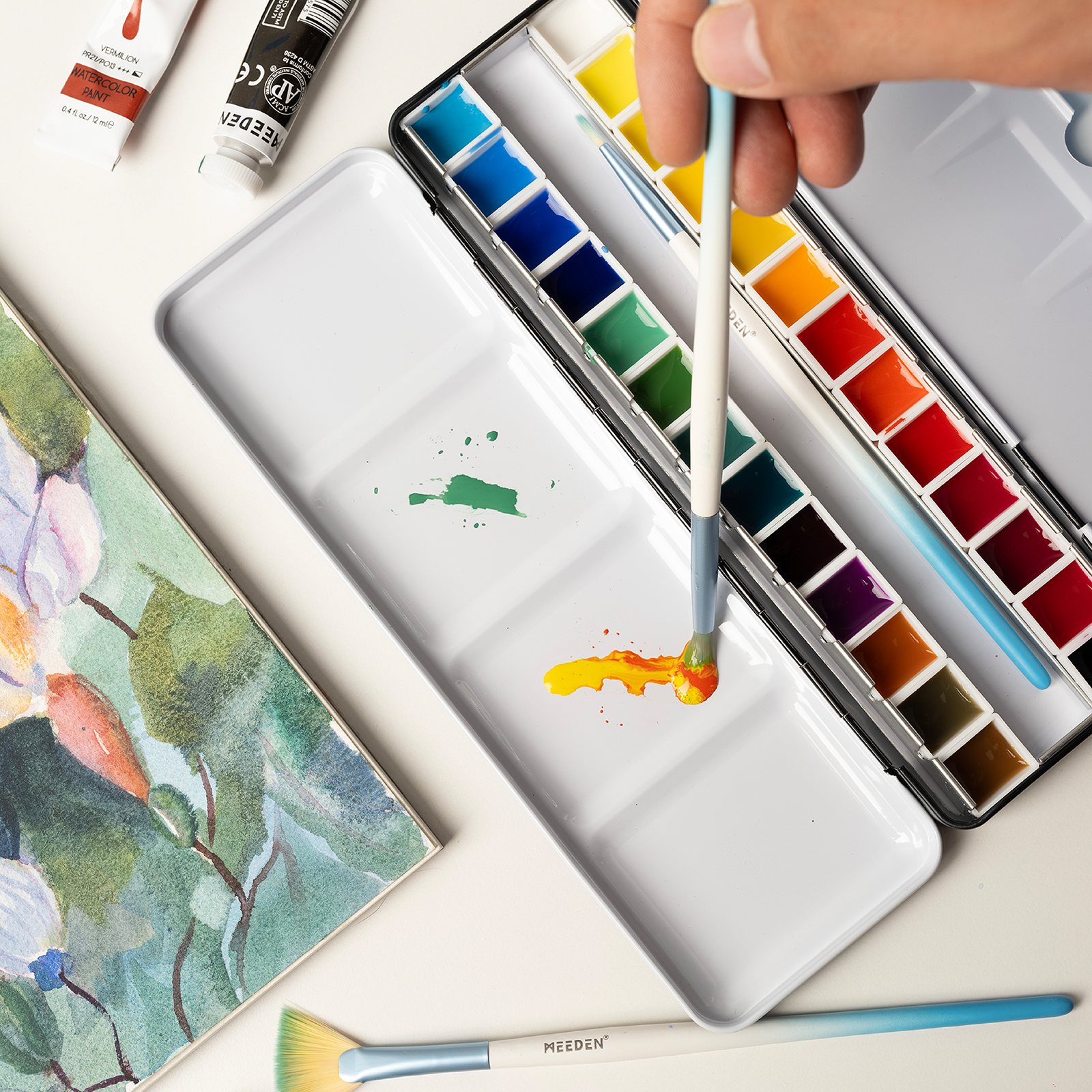 meeden-palettes-palette-aquarelle-vide-bleue-48-godets image 5