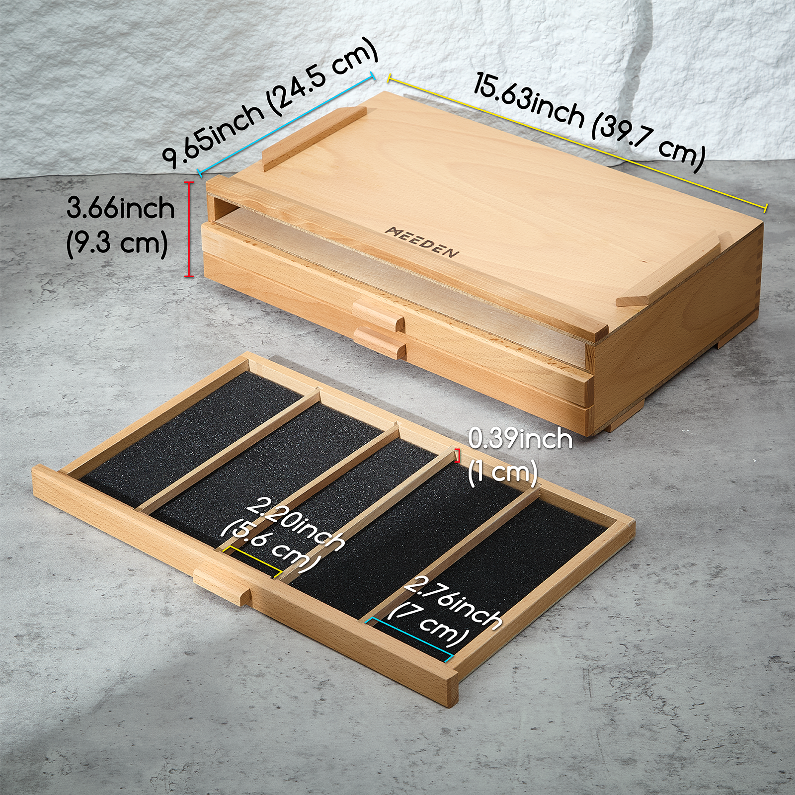 meeden-storage-boxes-bo-te-bois-h-tre-3-tiroirs image 4