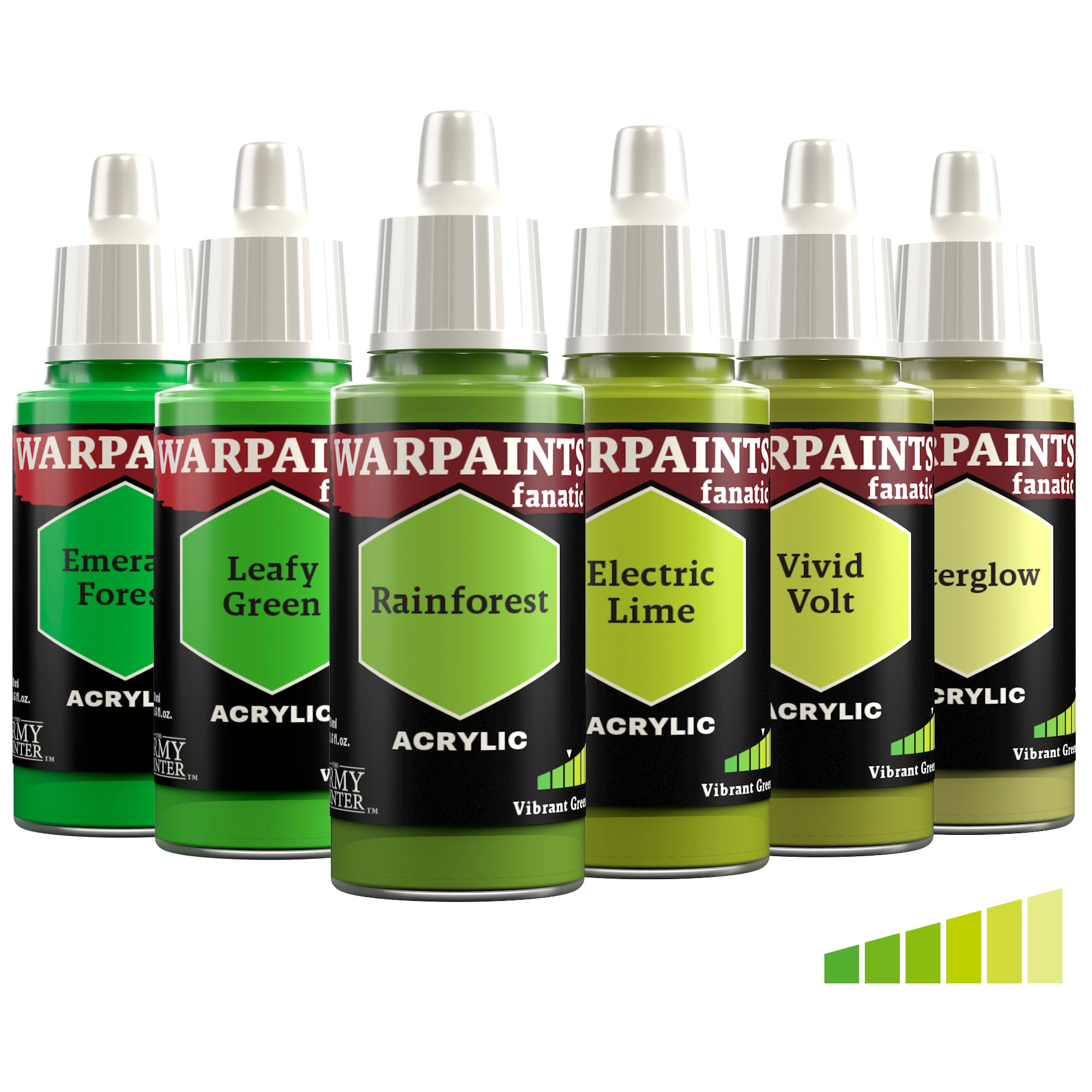 the-army-painter-warpaints-fanatic-vibrant-greens-set-6-x-18-ml image 1