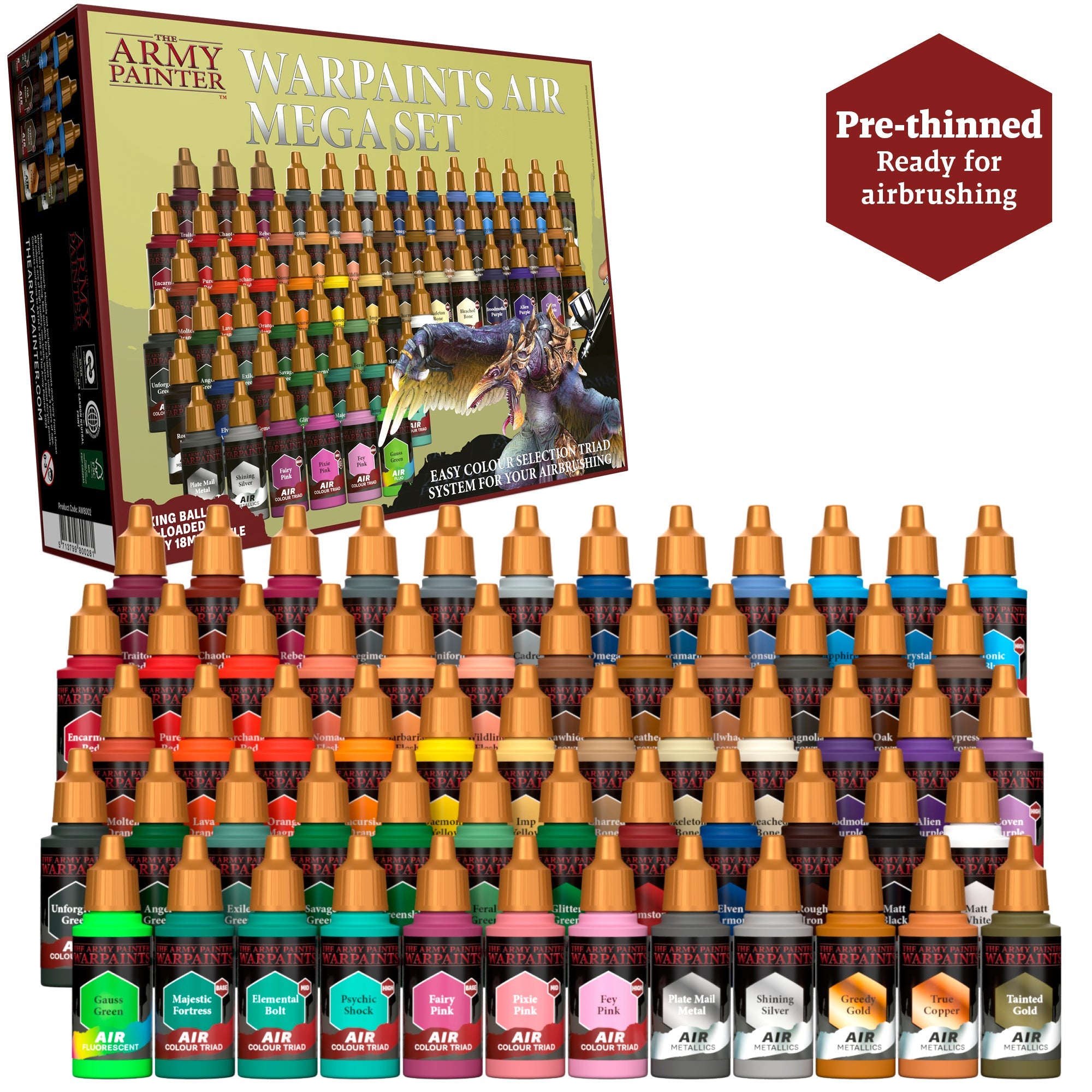 the-army-painter-warpaints-air-mega-set-peinture-a-rographe-60x18ml image 2