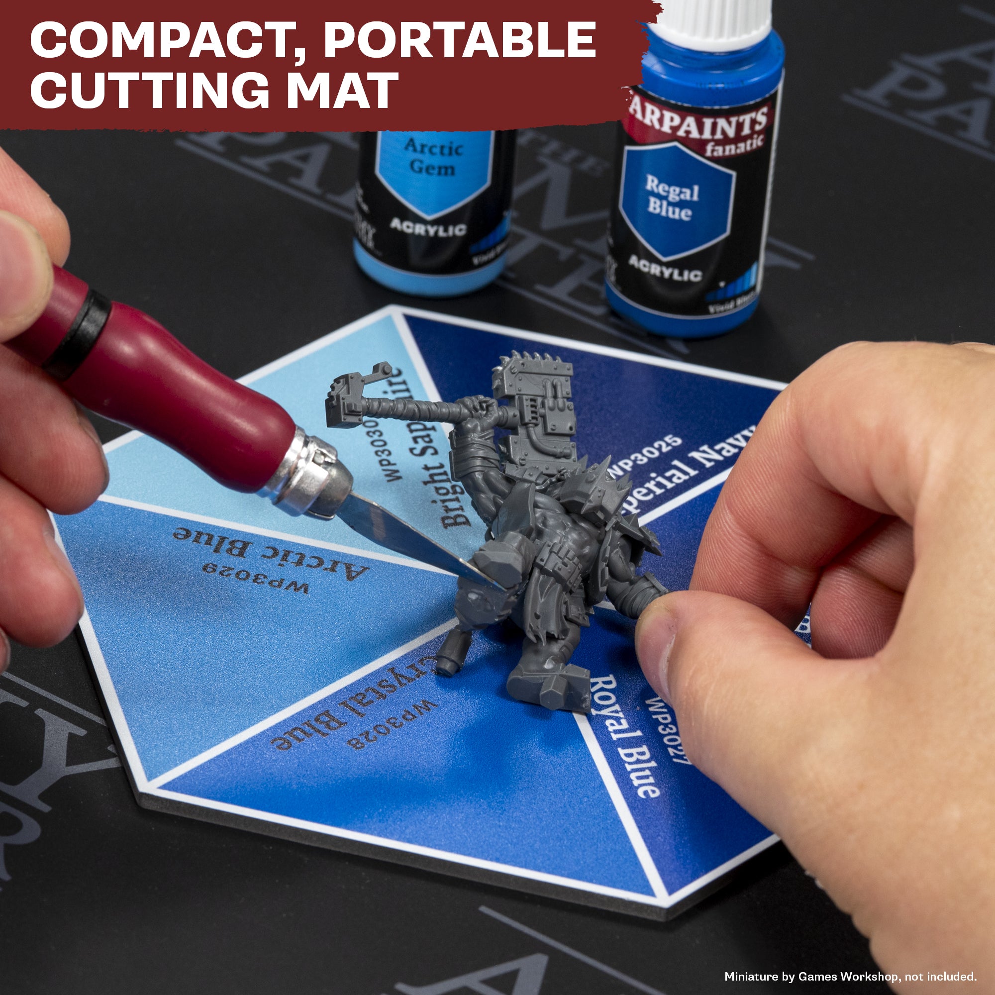 the-army-painter-hex-cutting-mat-tapis-de-d-coupe-vivid-blues image 2
