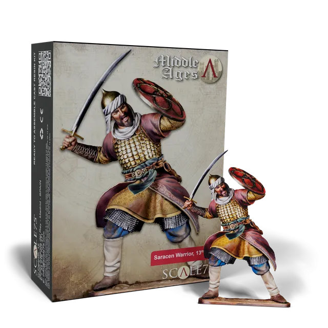 scale75-middle-ages-saracen-warrior-13th-figurine-75mm image 1
