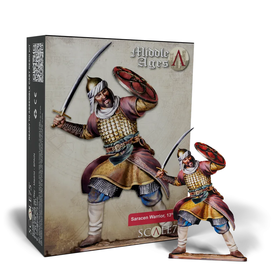 scale75-middle-ages-saracen-warrior-13th-figurine-75mm image 1