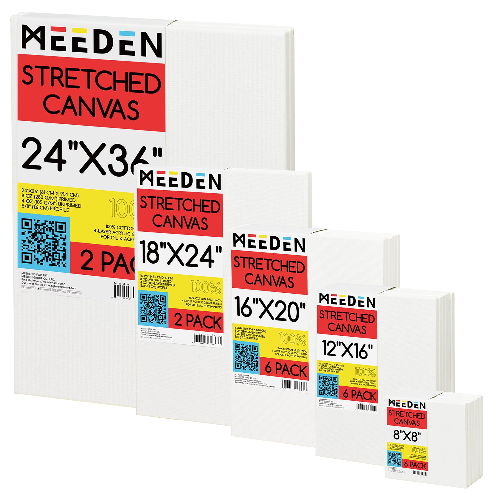meeden-canvas-ch-ssis-entoil-coton-20x25-cm-lot-8 image 1