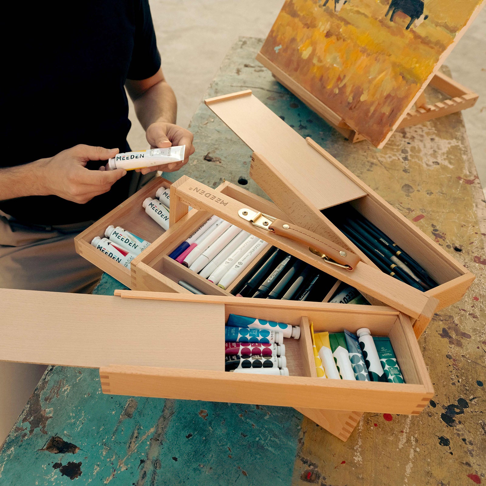 meeden-storage-boxes-hbx-7-bo-te-bois-pliante-tiroir image 2