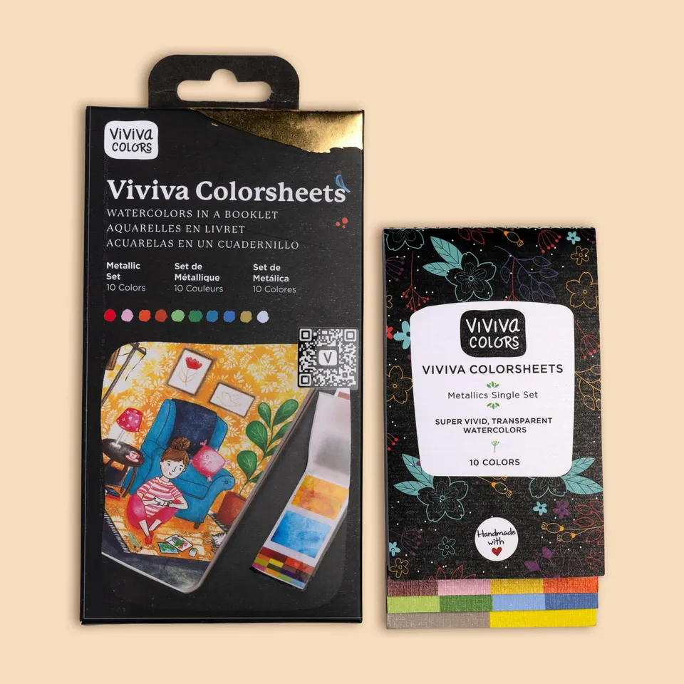 viviva-colorsheets-metallics-10-colors-aquarelle-m-tallique-10-couleurs image 1