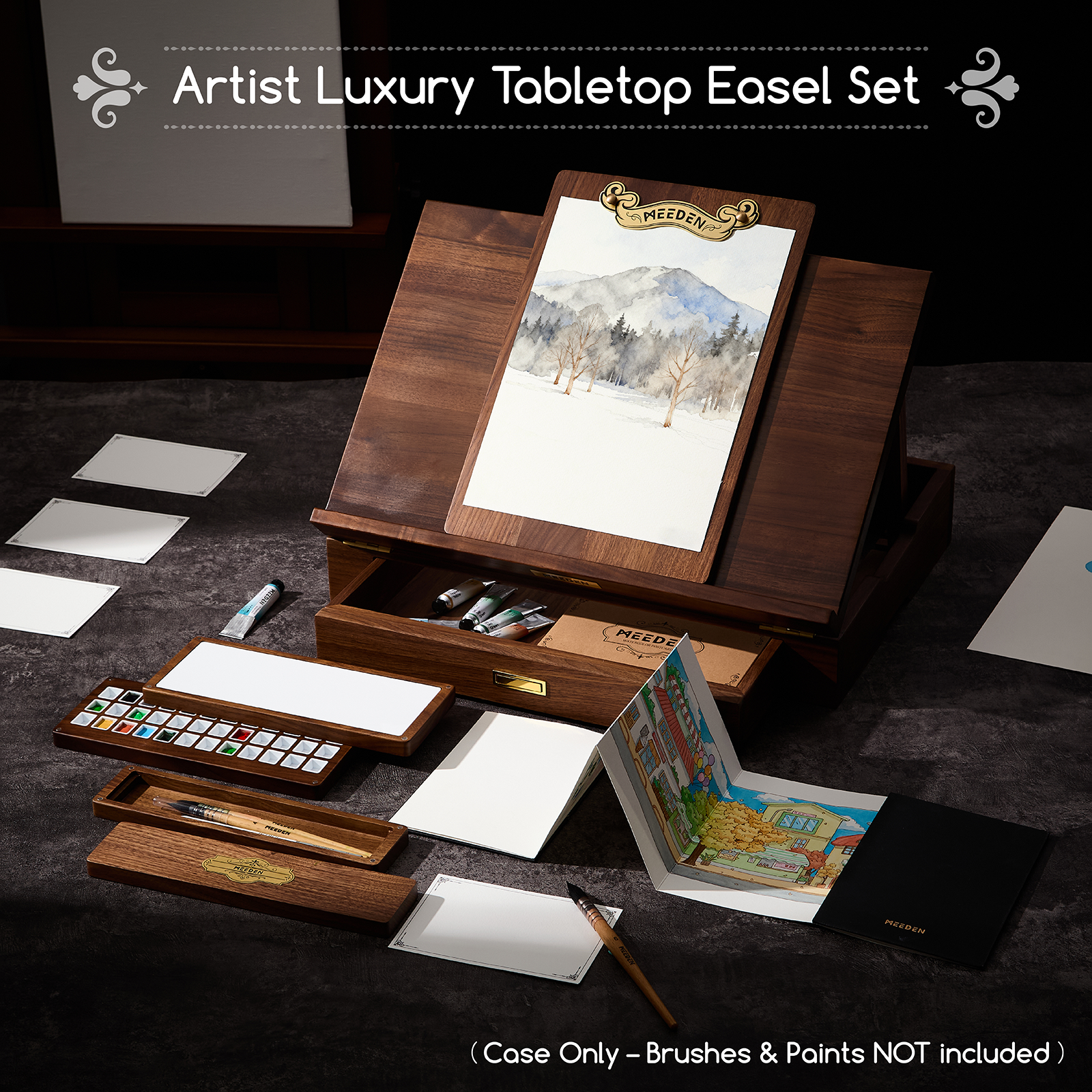 meeden-tabletop-easels-chevalet-de-table-noyer-am-ricain-coffret image 3