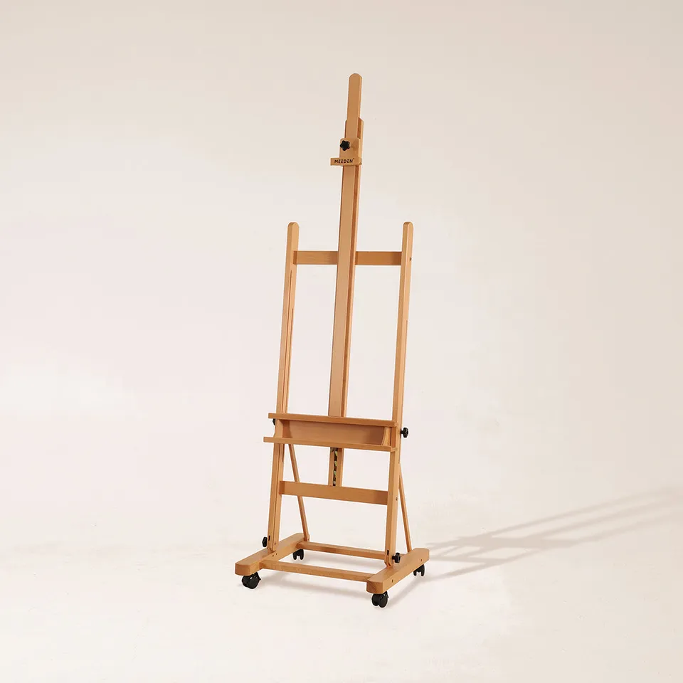 meeden-w02d-chevalet-d-atelier-en-h-bois-grand-plateau image 1