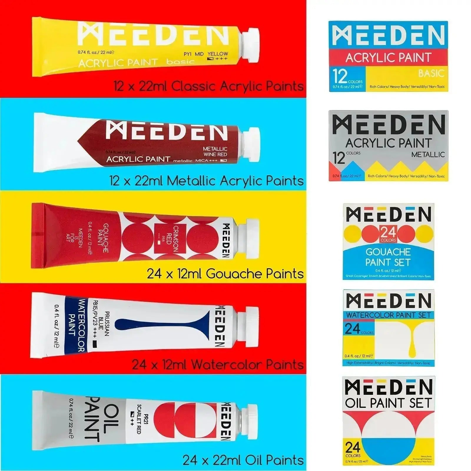 meeden-art-sets-coffret-peinture-151-pcs-complet-chevalet image 5