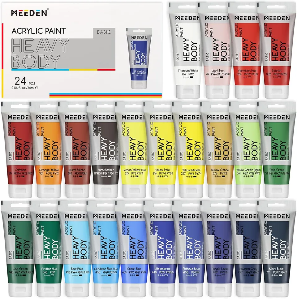 meeden-acrylique-24-tubes-60ml-corps-pais-vives image 1