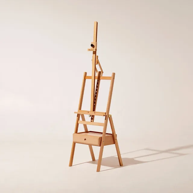 meeden-floor-easels-chevalet-bois-hj-2a-inclinable-tiroir image 1