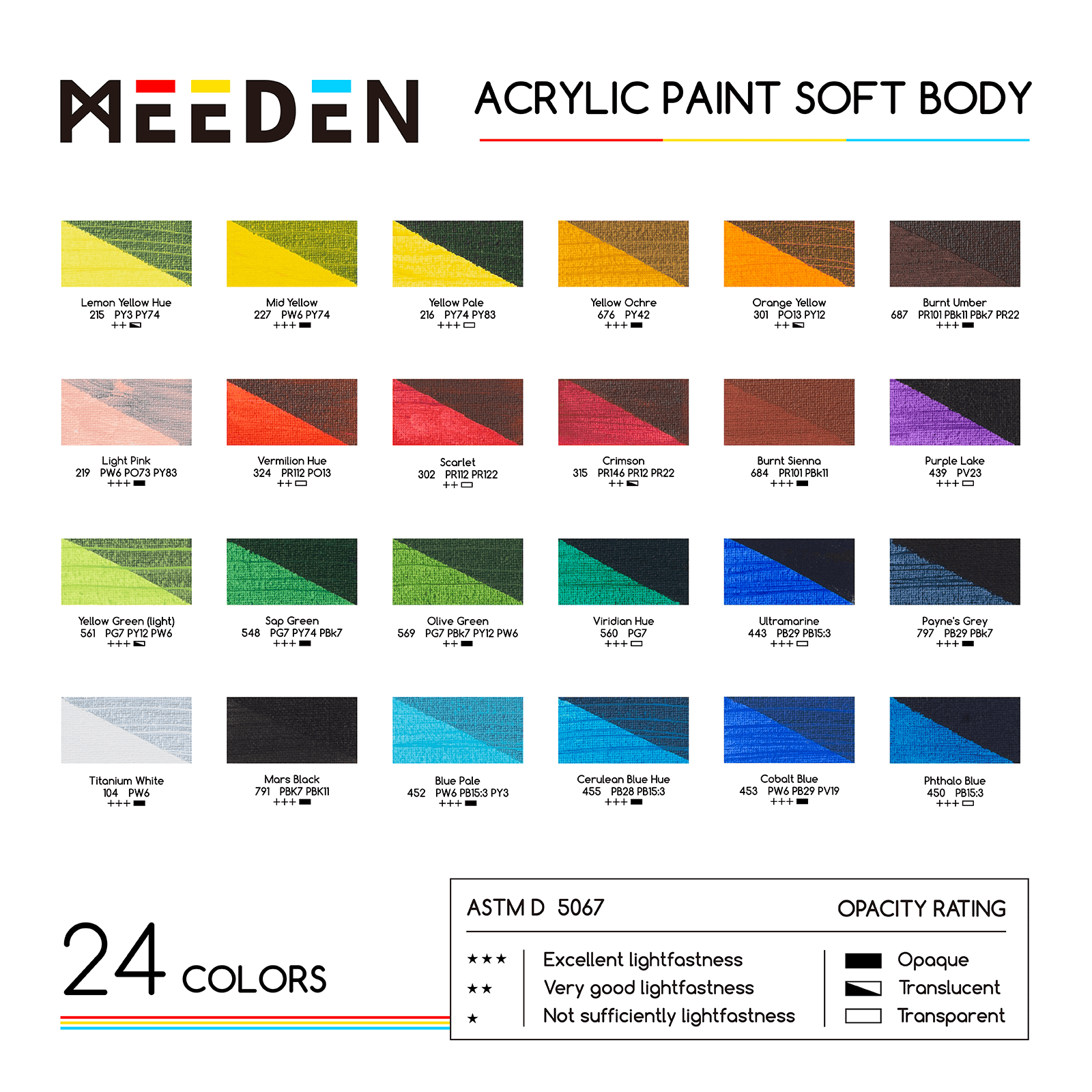 meeden-acrylic-paint-peinture-acrylique-24x60ml-multicolore image 6