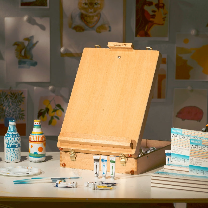 meeden-hbx-3-chevalet-de-table-bois-h-tre-coffret-rangement image 2