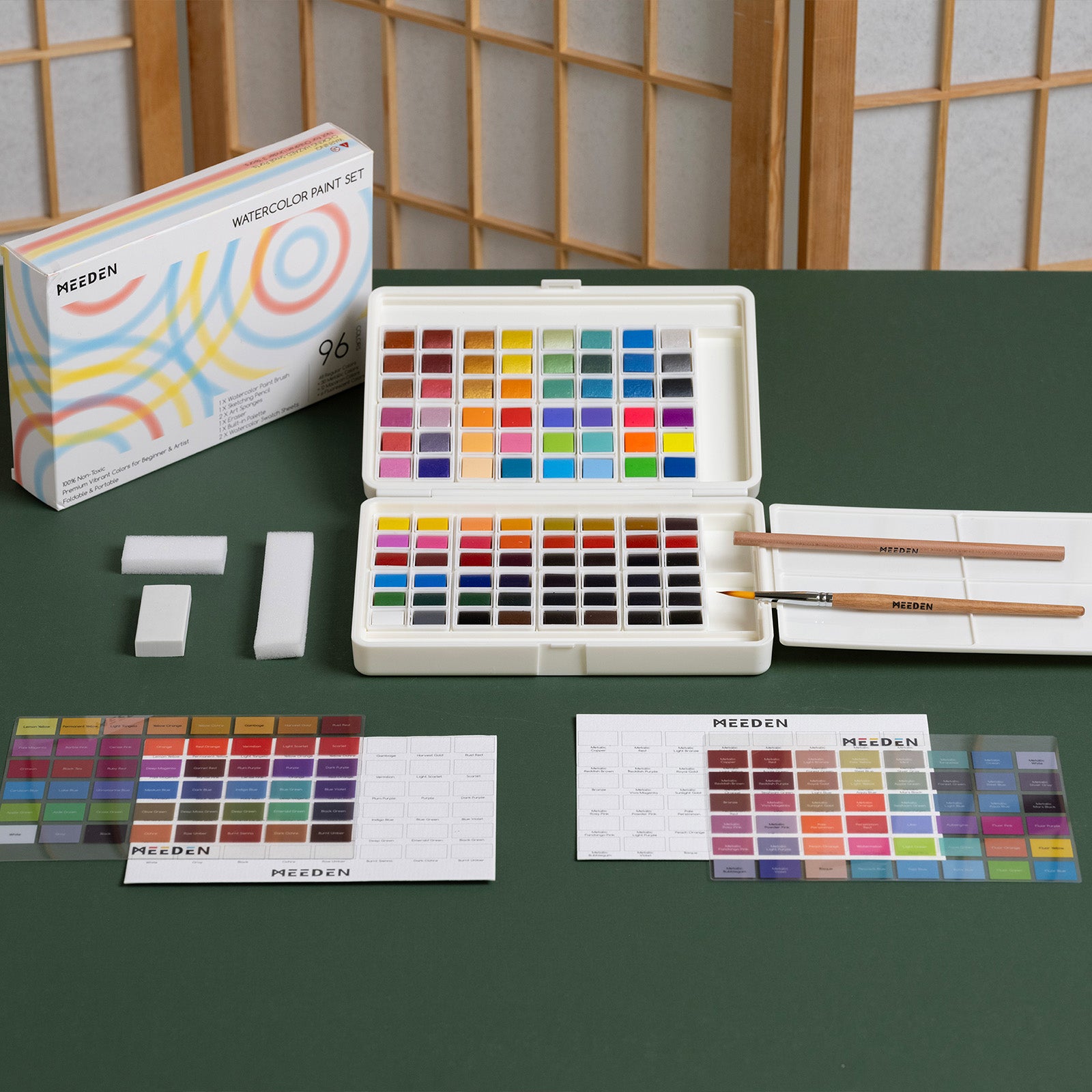 meeden-watercolor-coffret-aquarelle-96-couleurs-m-tallique image 2