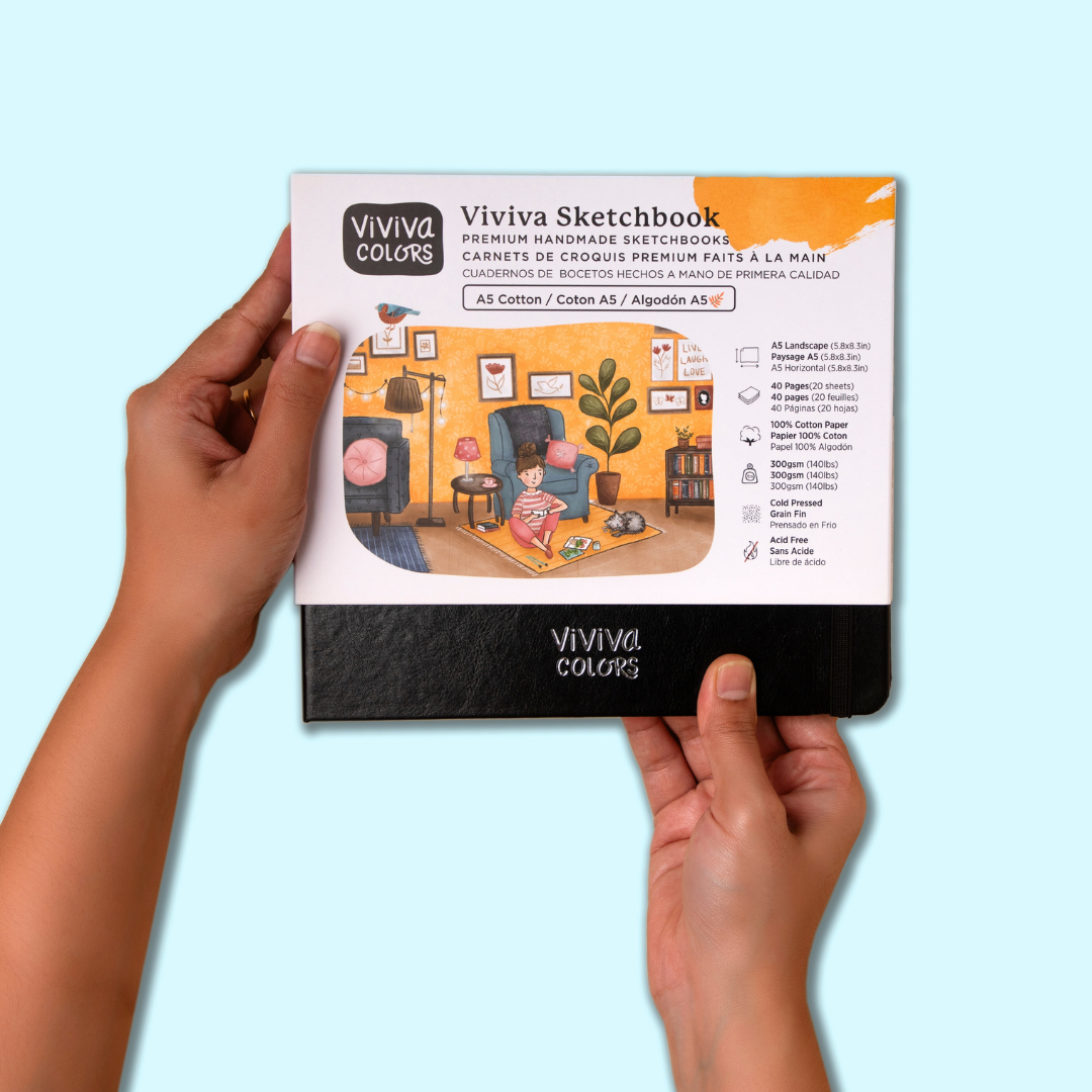 viviva-sketchbook-carnet-a5-coton-40-pages image 2